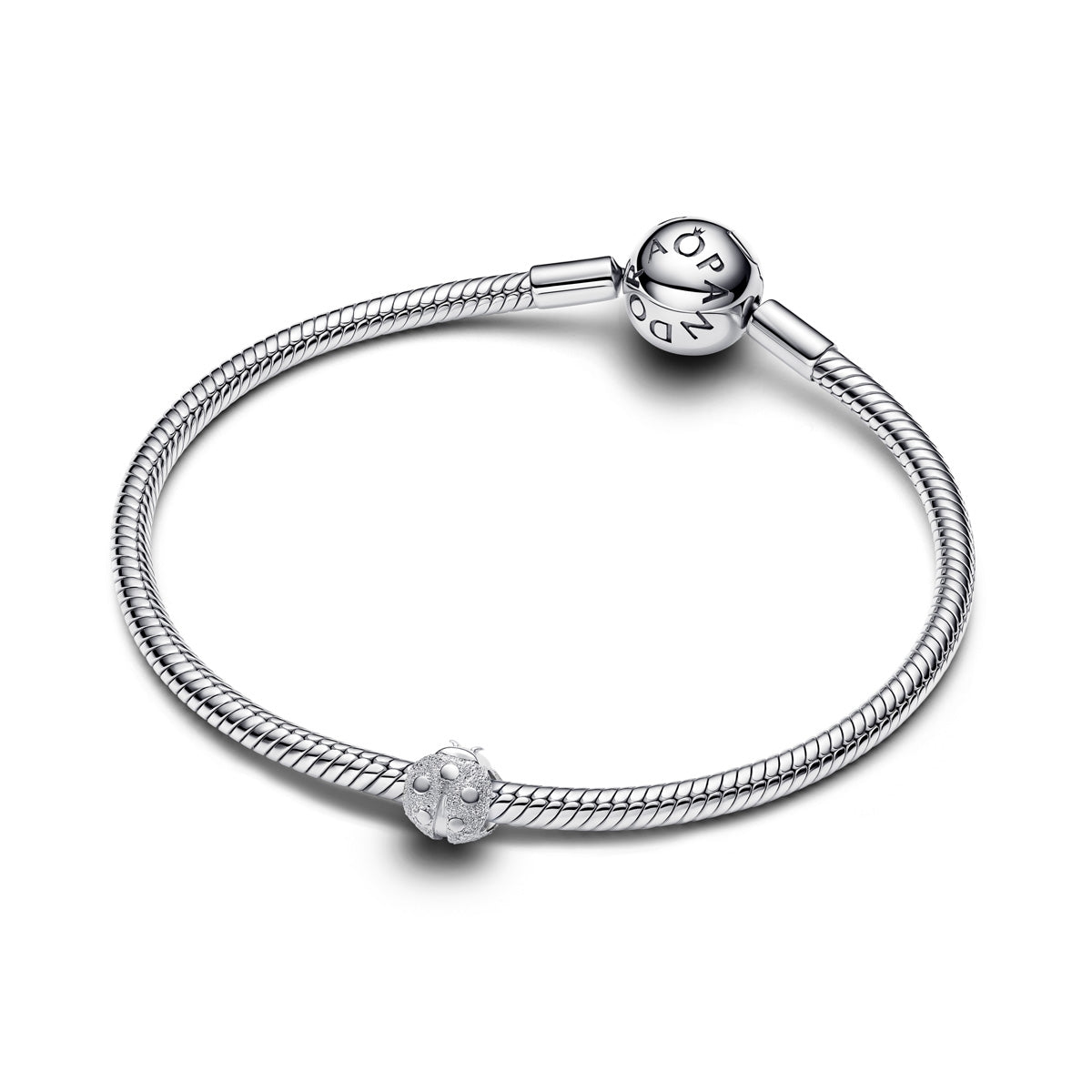 Pandora Silver Textured Ladybird Mini Charm