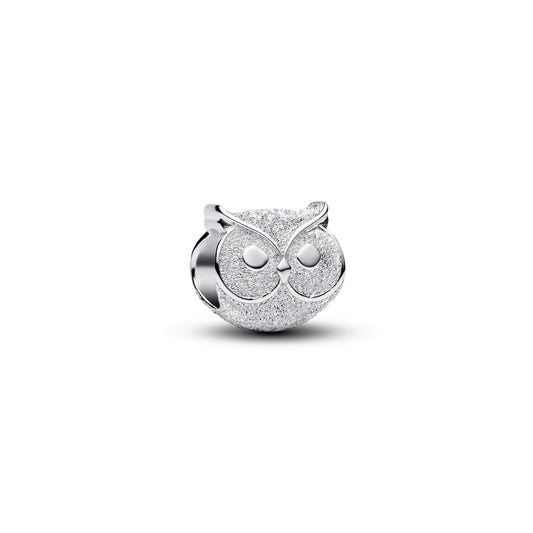 Pandora Silver Textured Owl Mini Charm