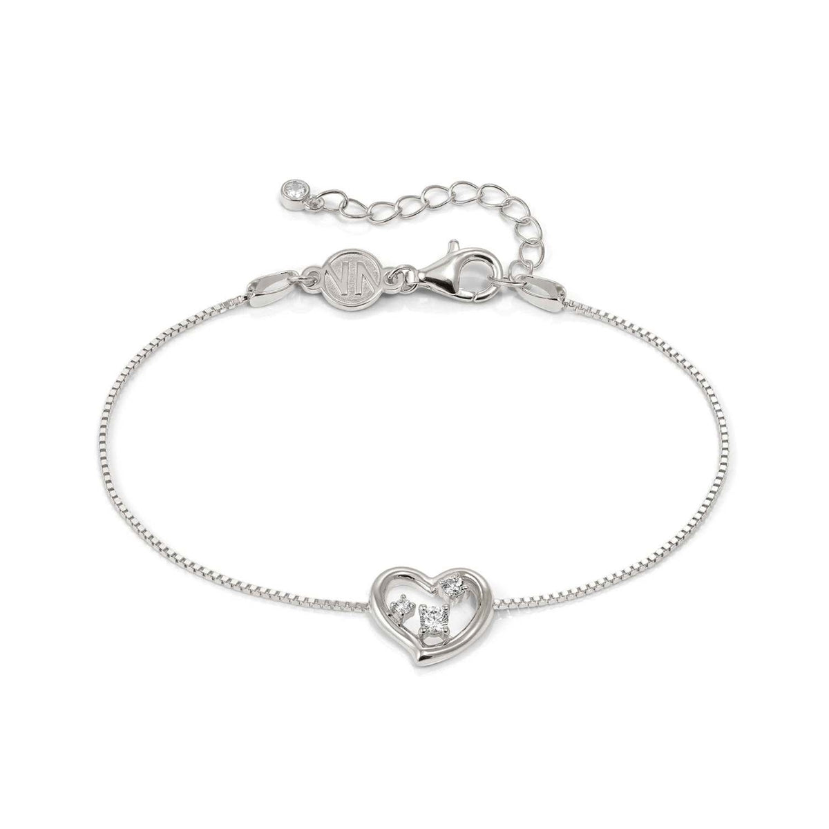 Nomination Silver Dreams Beats White CZ Heart Bracelet