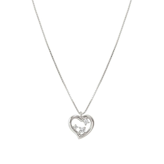 Nomination Silver Dreams Beats White CZ Heart Necklace