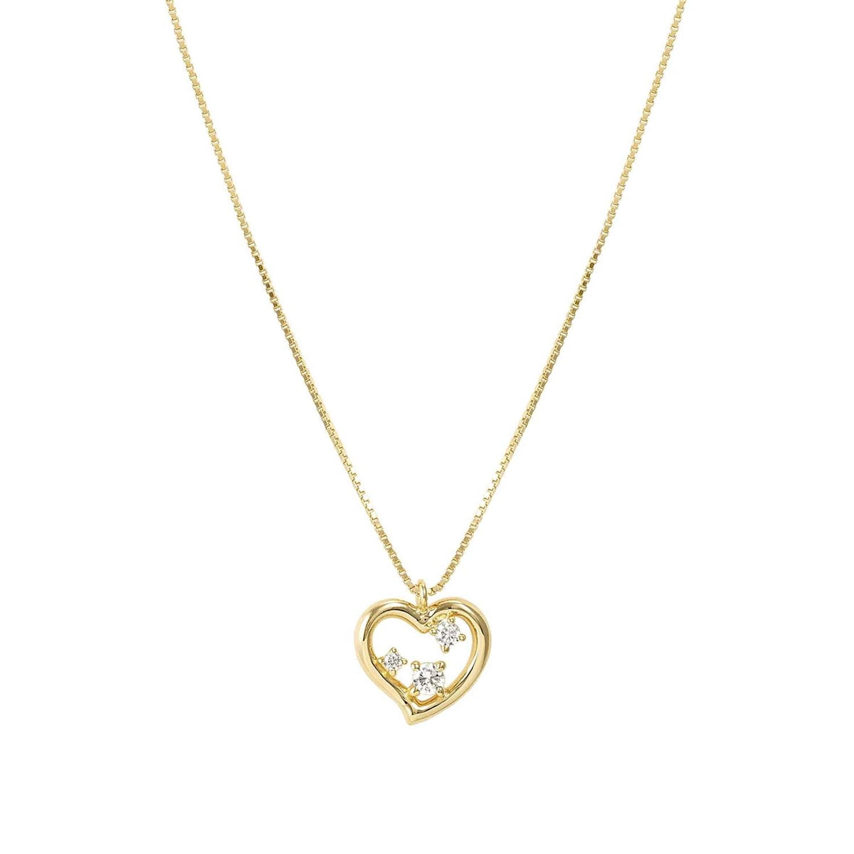 Nomination Gold Dreams Beats White CZ Heart Necklace