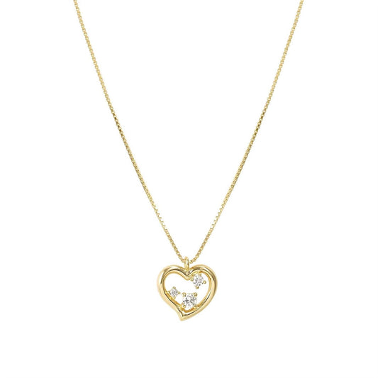 Nomination Gold Dreams Beats White CZ Heart Necklace