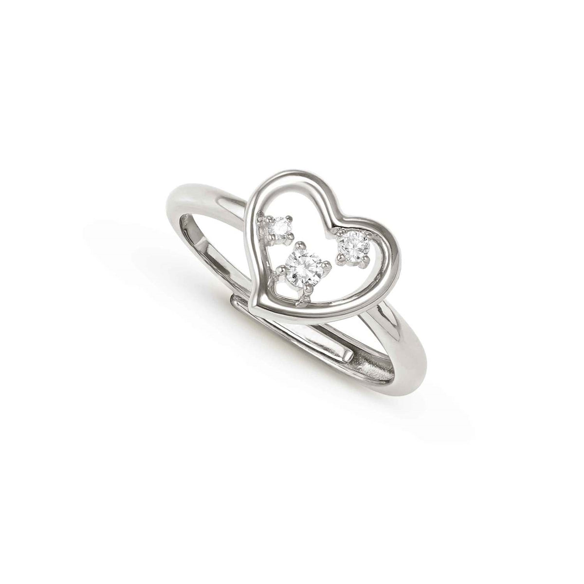 Nomination Silver Dreams Beats White CZ Heart Ring