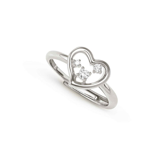 Nomination Silver Dreams Beats White CZ Heart Ring