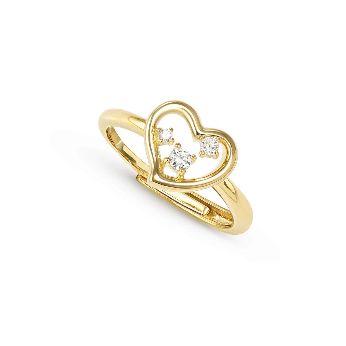 Nomination Gold Dreams Beats White CZ Heart Ring
