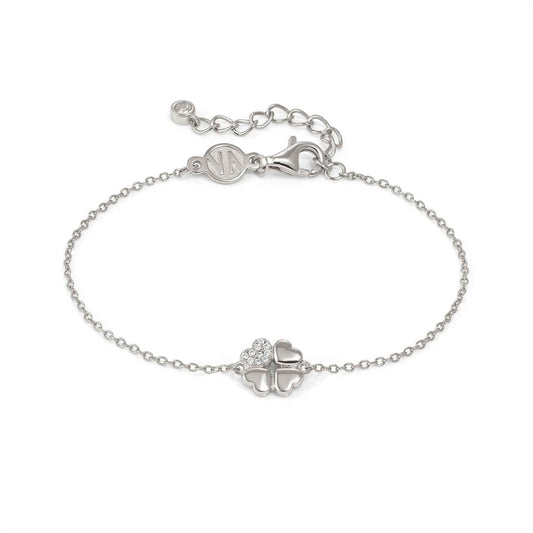 Nomination Silver Petit Sparkle Clover Bracelet