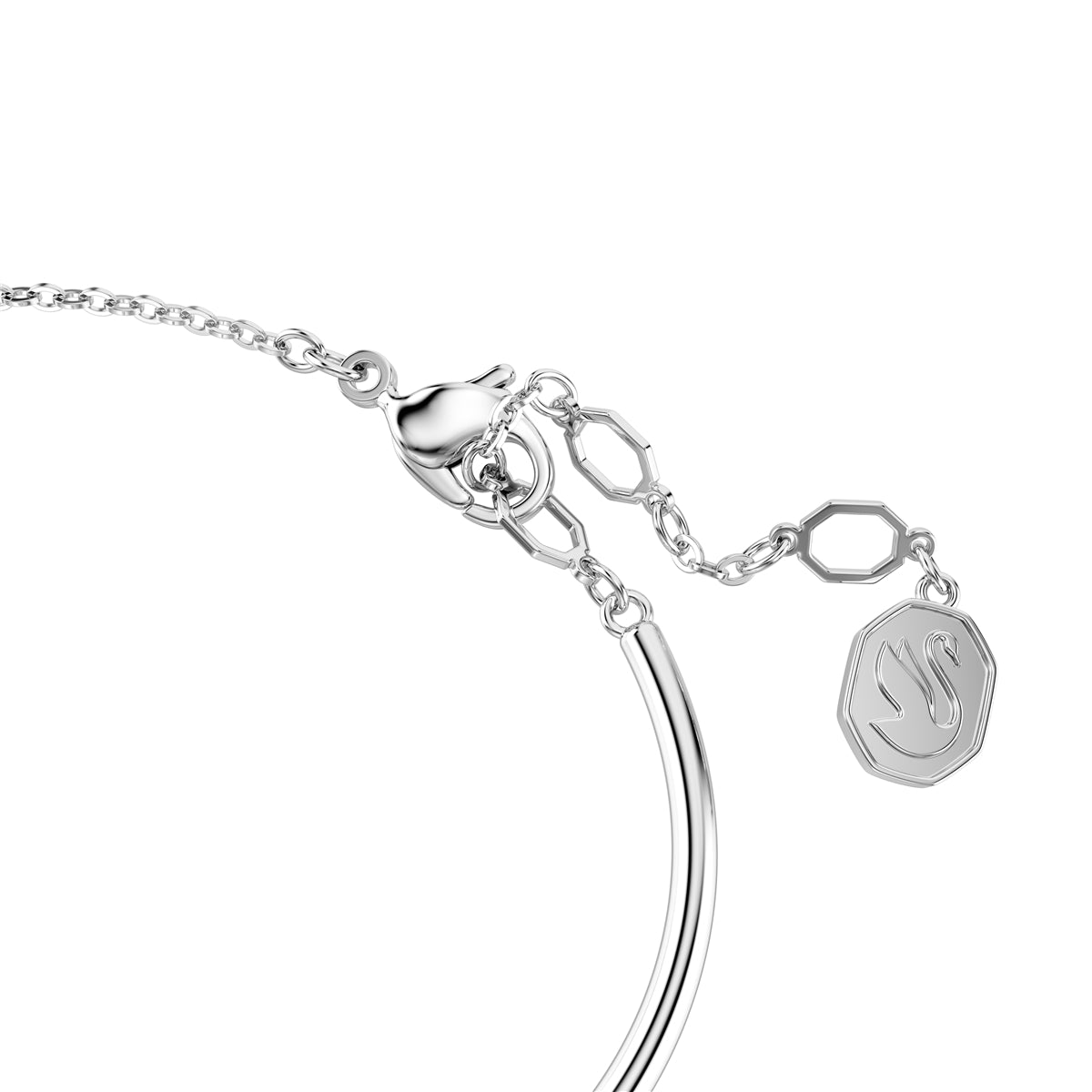 Swarovski Rhodium Plated Constella Round Cut Dancing White Stone Bangle