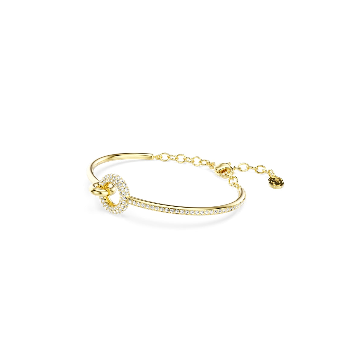 Swarovski Gold Dextera White Round Cut White Bracelet