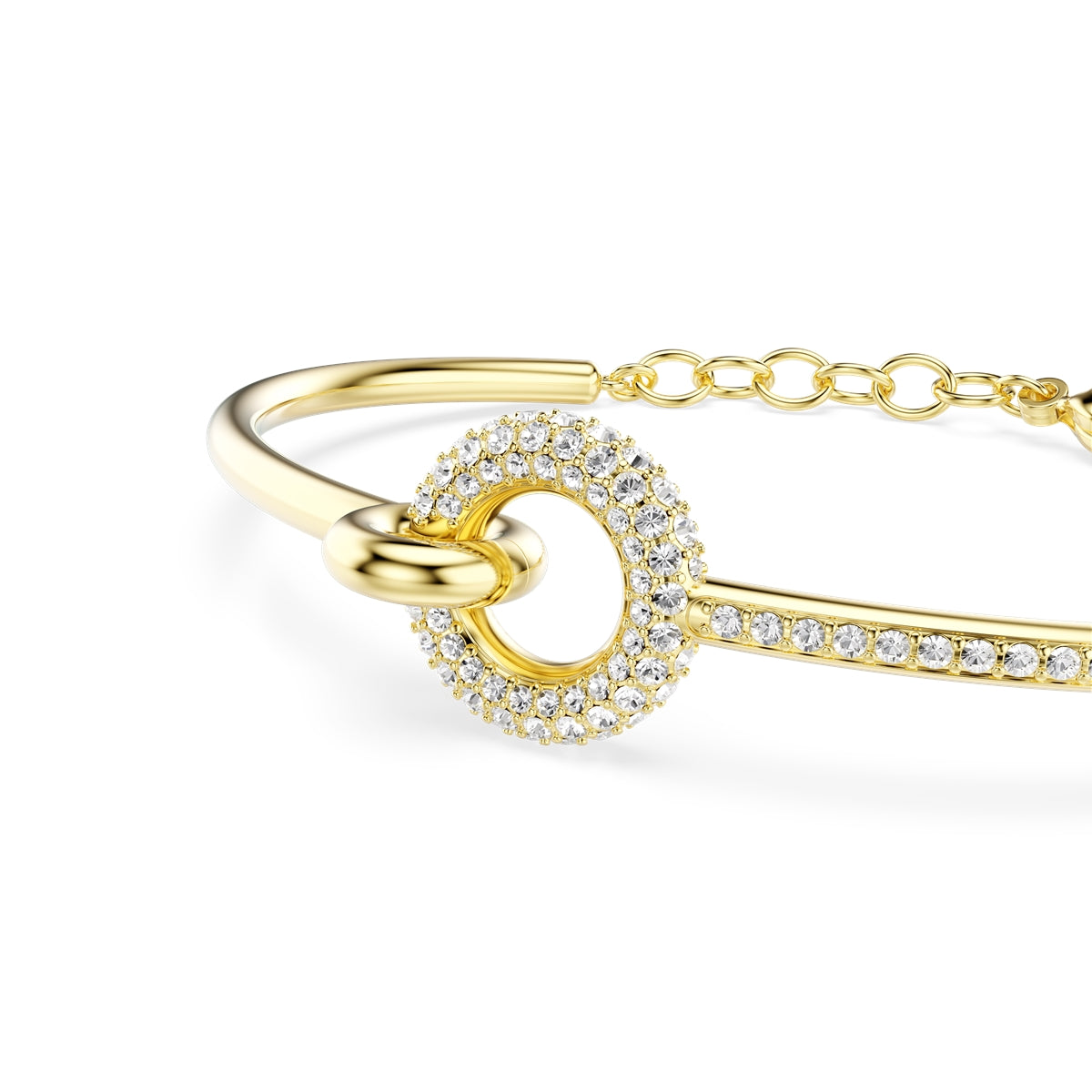 Swarovski Gold Dextera White Round Cut White Bracelet