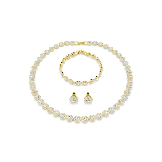 Swarovski Gold Una Angelic White Round Cut Gift Set
