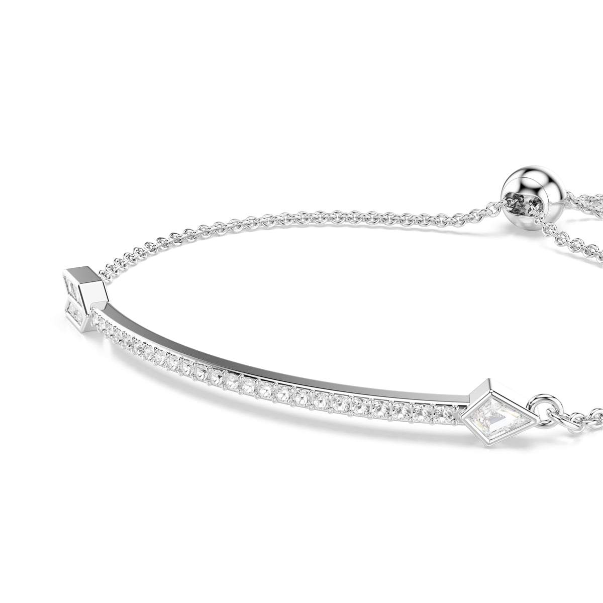 Swarovski Rhodium Plated Idyllia Mixed Cuts Arrow Bracelet