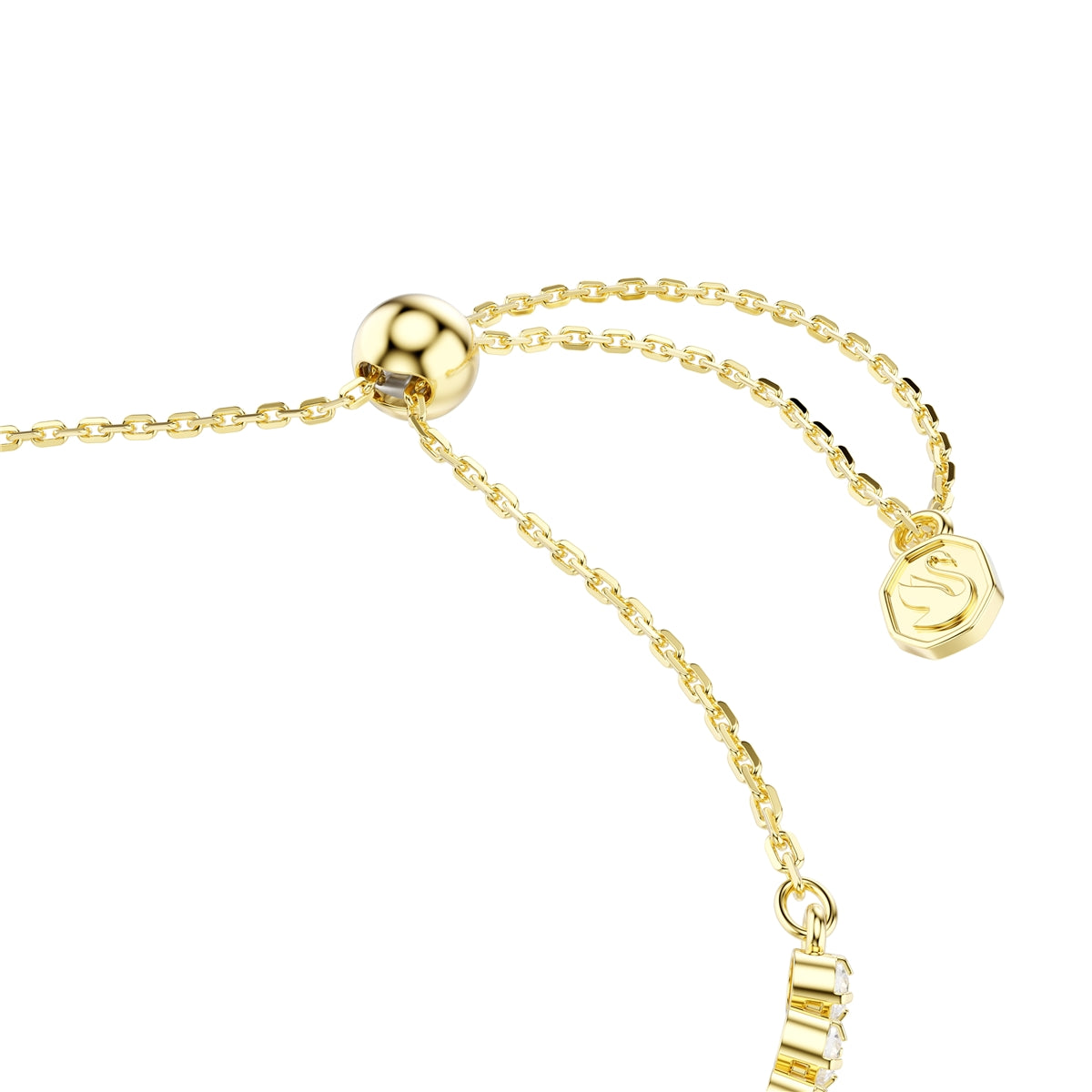 Swarovski Gold Idyllia Arrow Pierced Heart Mixed Cuts White Bracelet