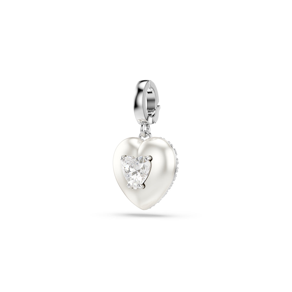 Swarovski Rhodium Plated Idyllia Mixed Cuts Crystal Heart Charm