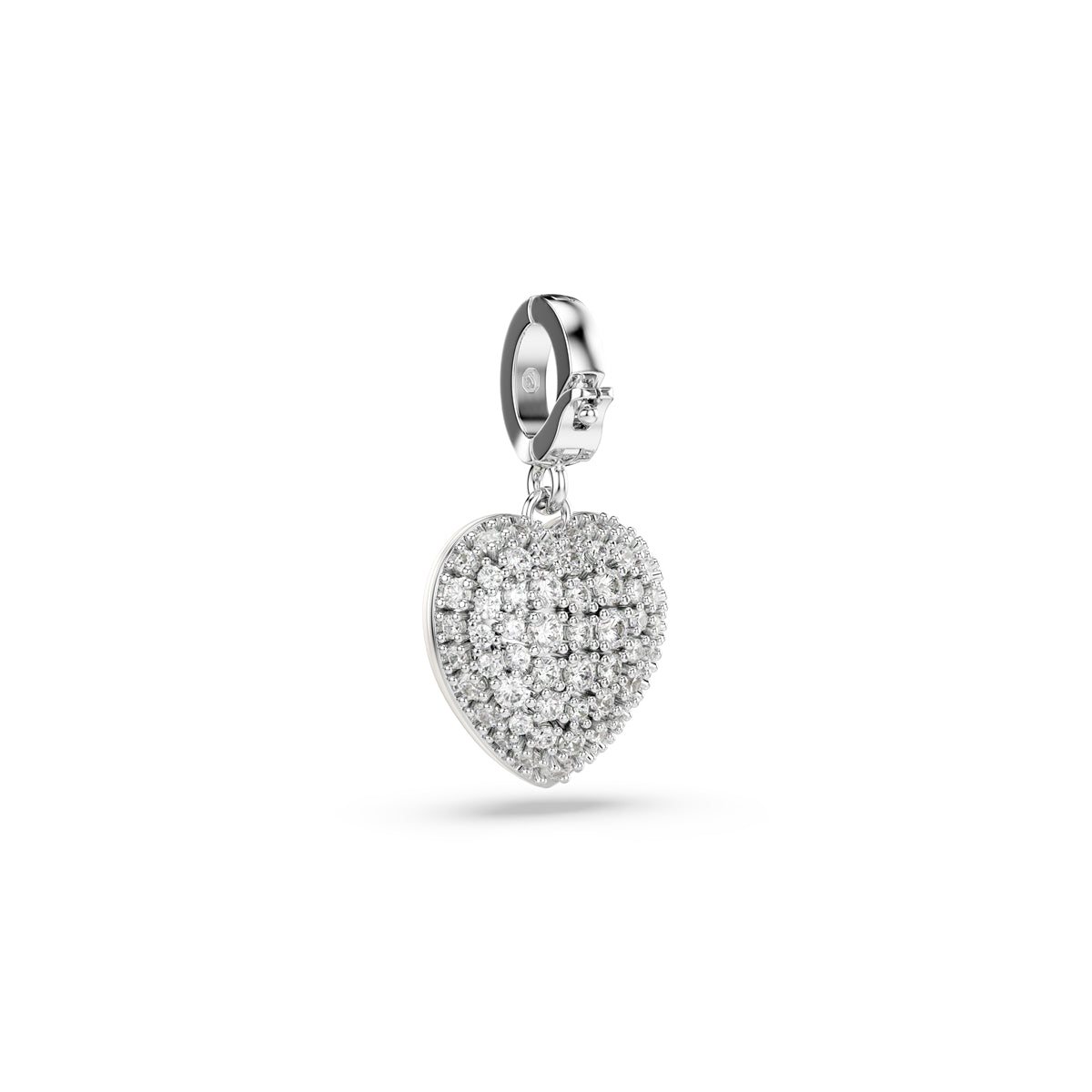 Swarovski Rhodium Plated Idyllia Mixed Cuts Crystal Heart Charm