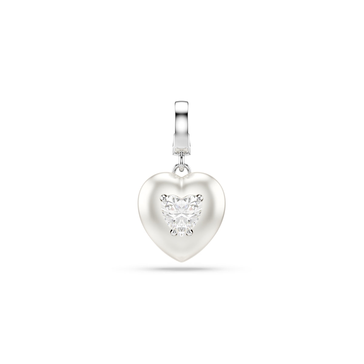 Swarovski Rhodium Plated Idyllia Mixed Cuts Crystal Heart Charm
