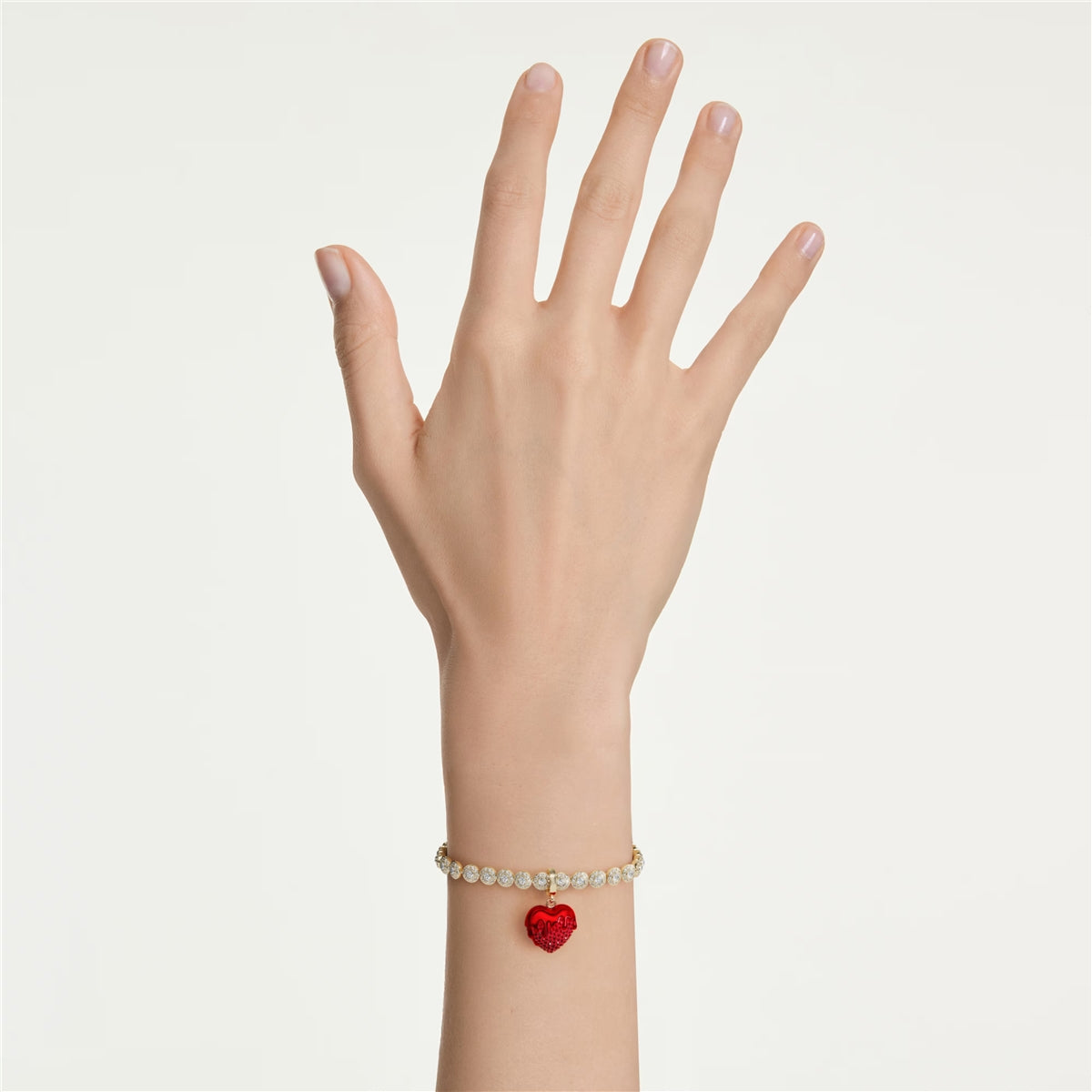 Swarovski Gold Idyllia Red Crystal Heart Charm