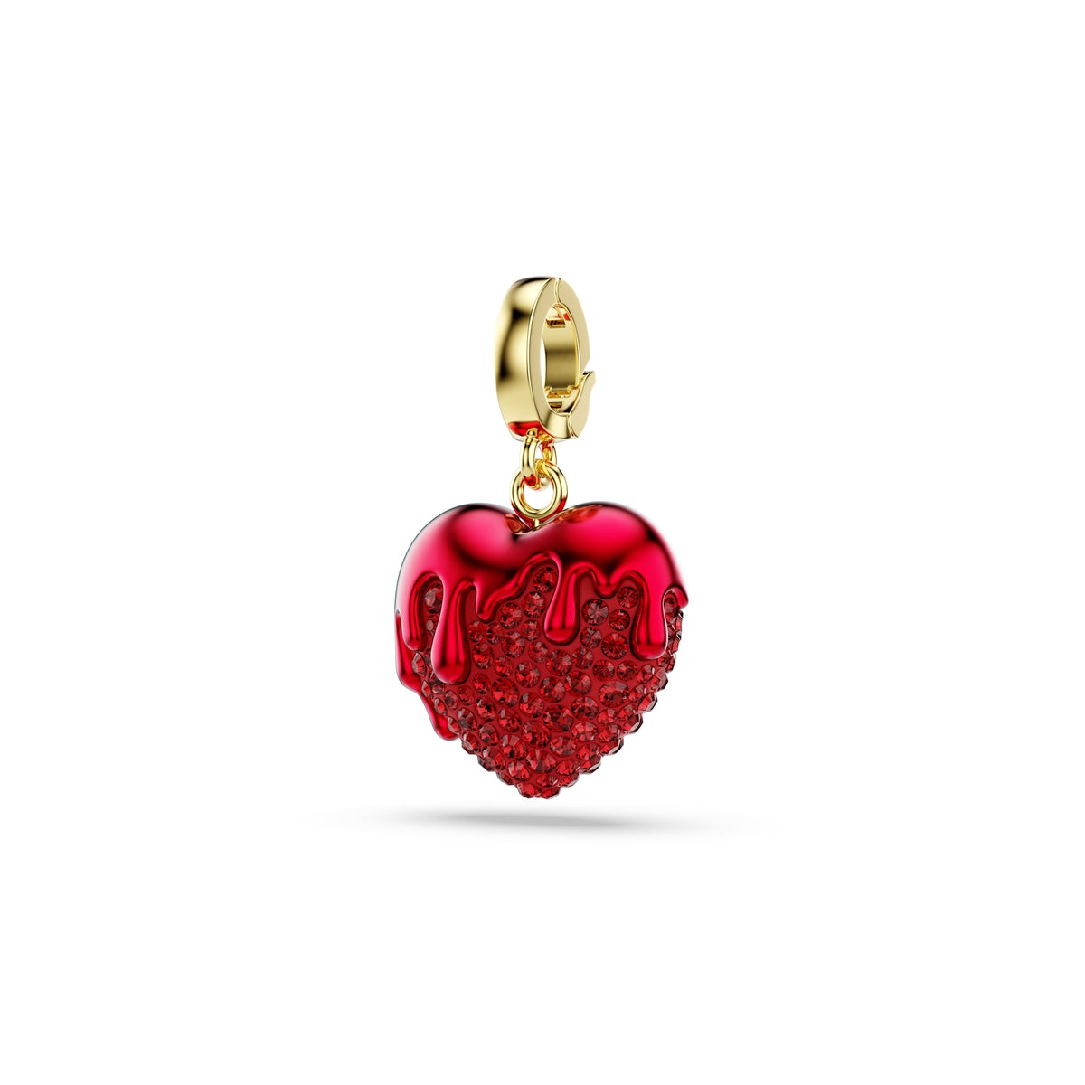 Swarovski Gold Idyllia Red Crystal Heart Charm
