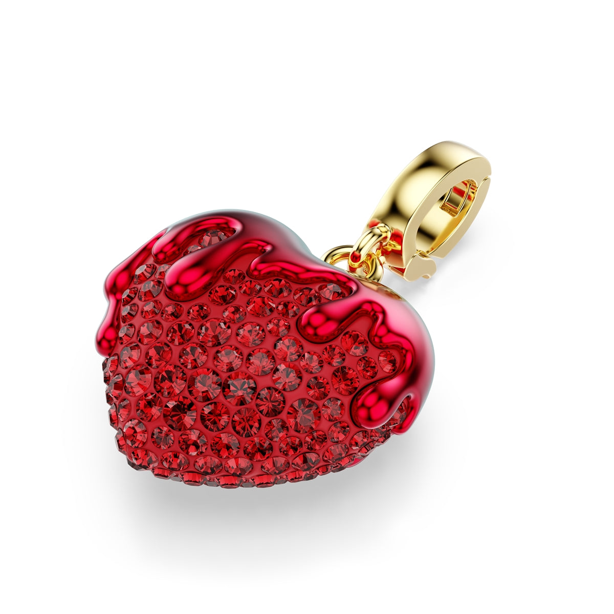 Swarovski Gold Idyllia Red Crystal Heart Charm