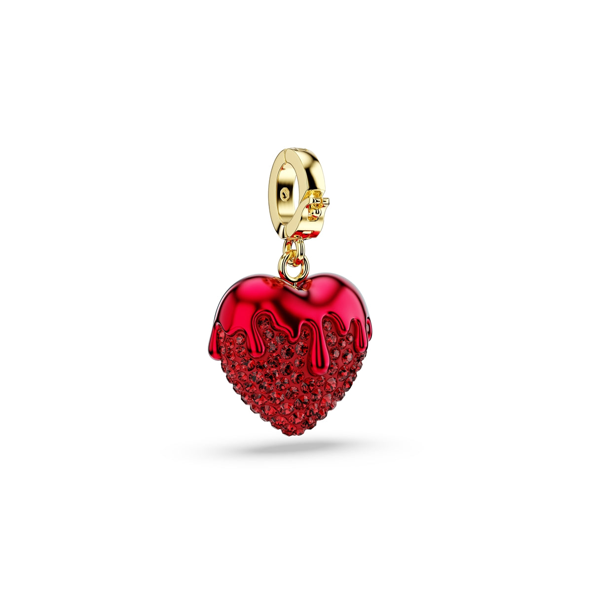 Swarovski Gold Idyllia Red Crystal Heart Charm