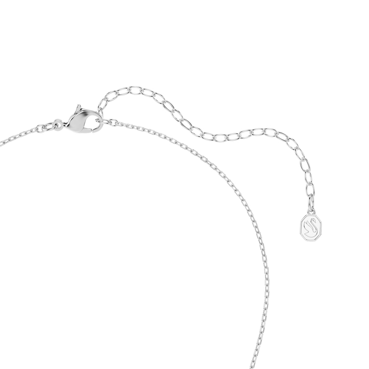 Swarovski Rhodium Plated Idyllia Arrow Pierced Heart Necklace