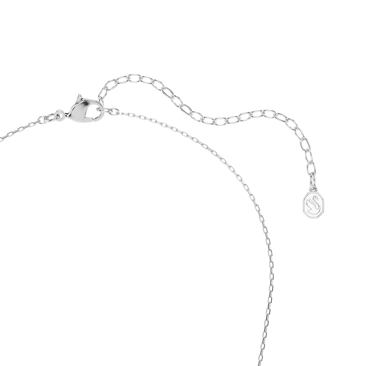 Swarovski Rhodium Plated Idyllia White Crystal Arrow Necklace