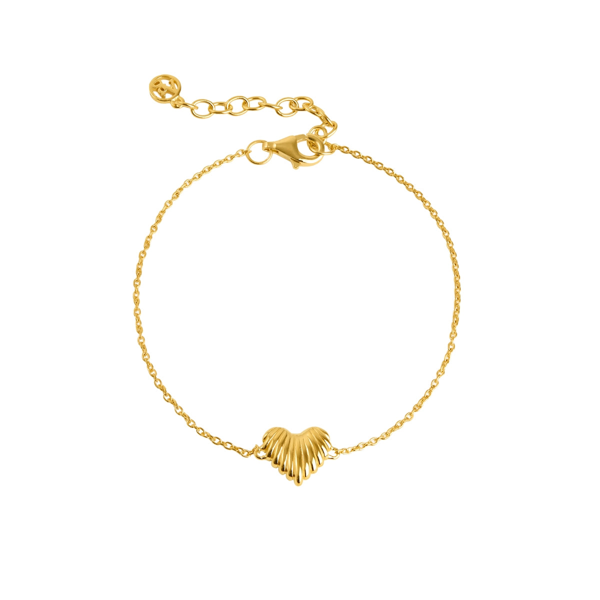 Argento Gold Wave Heart Bracelet
