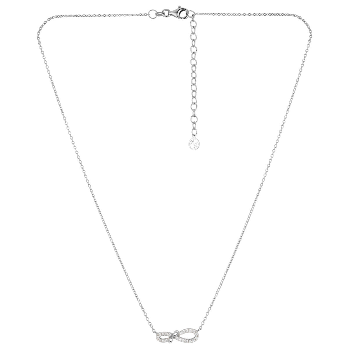 Argento Silver CZ Infinite Necklace