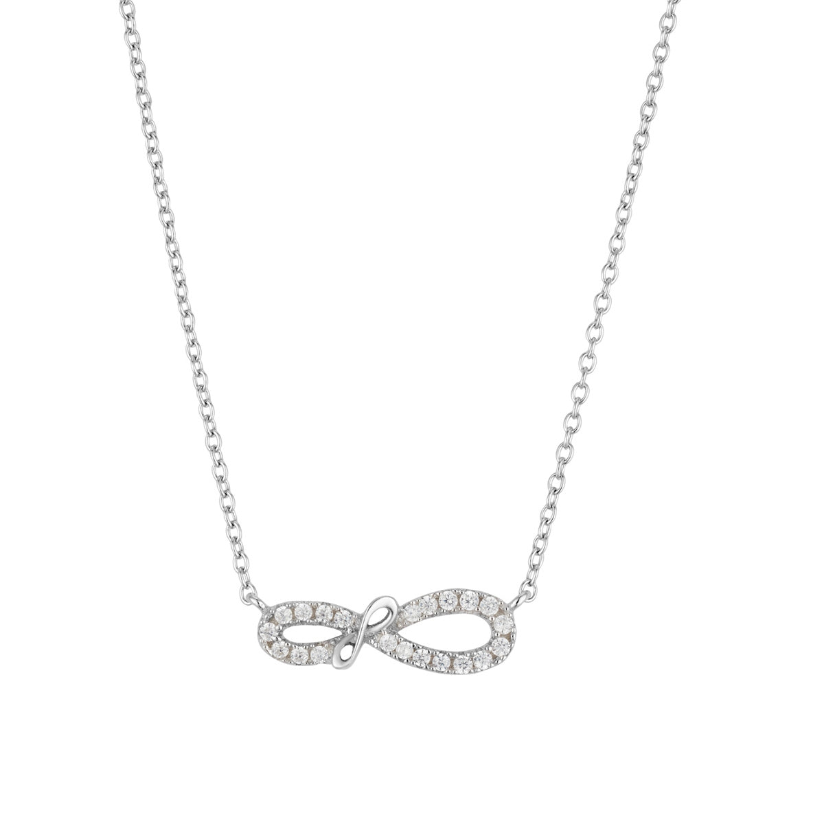 Argento Silver CZ Infinite Necklace