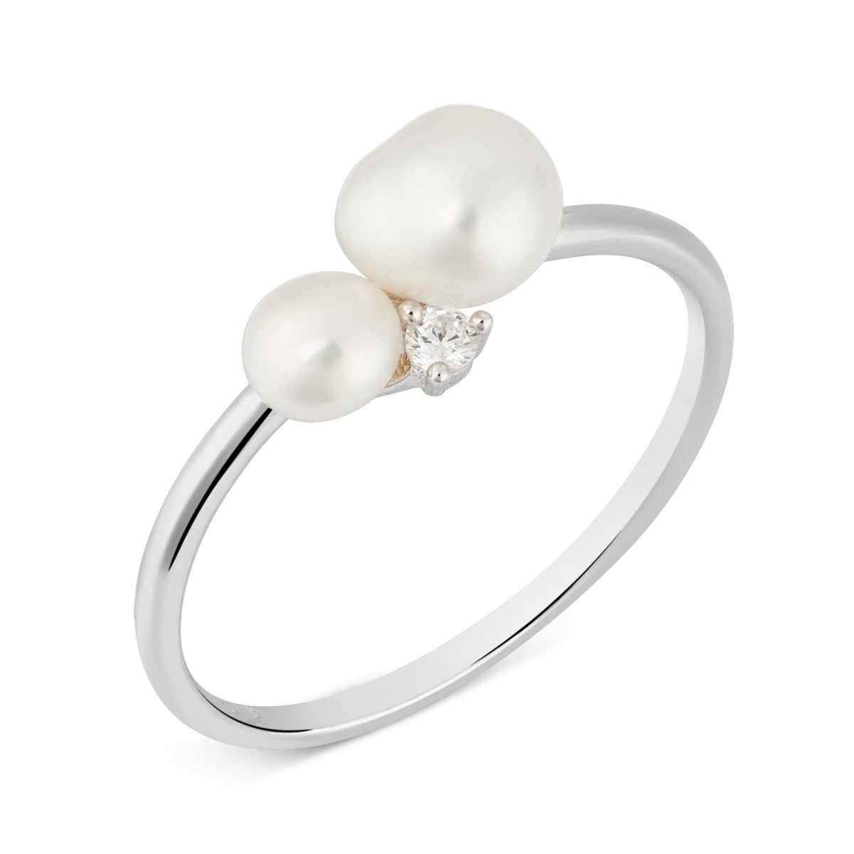 Argento Silver Freshwater Pearl Cluster Ring