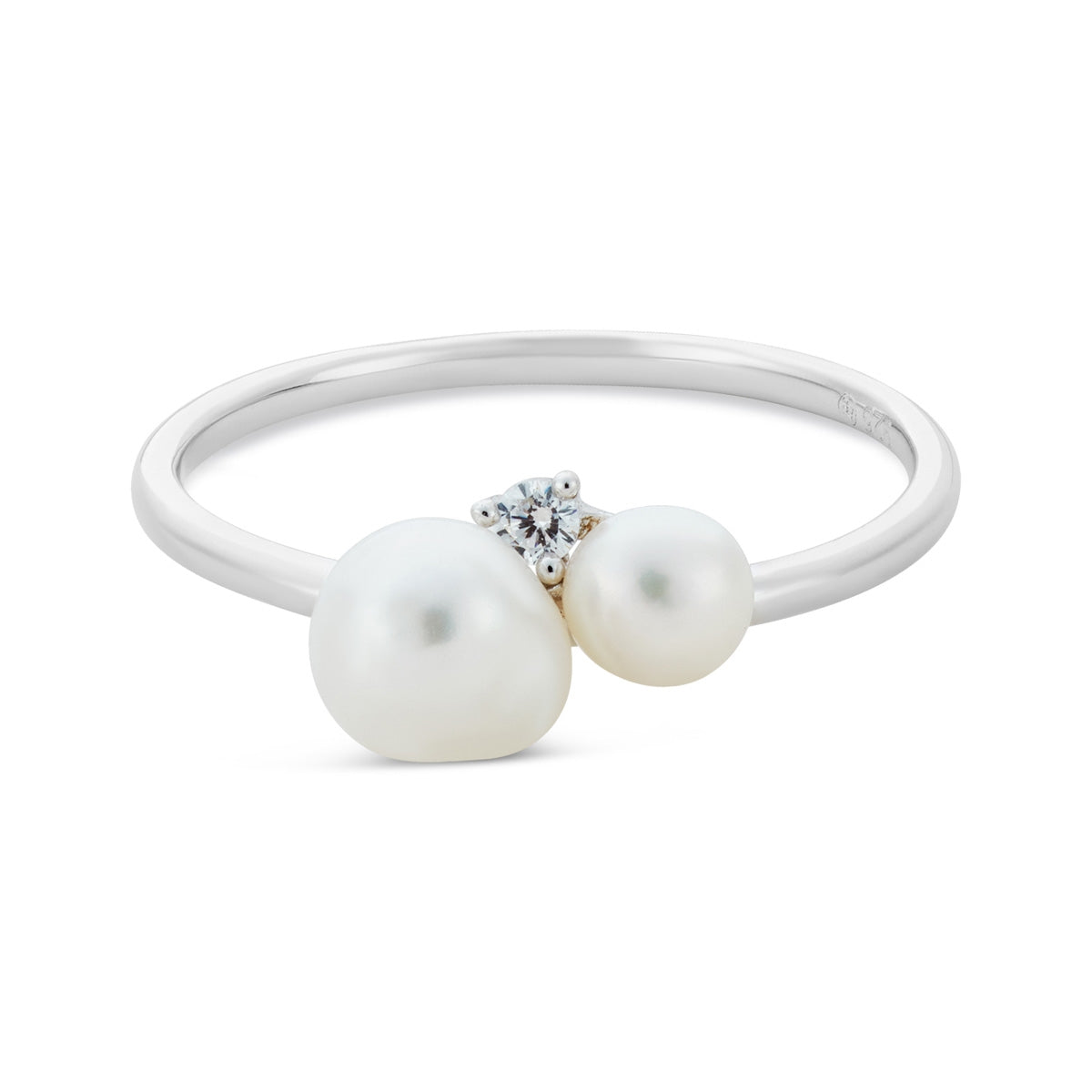 Argento Silver Freshwater Pearl Cluster Ring