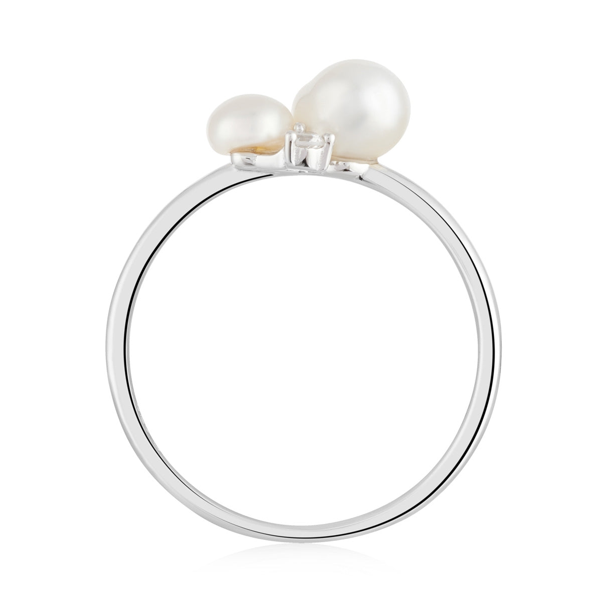 Argento Silver Freshwater Pearl Cluster Ring