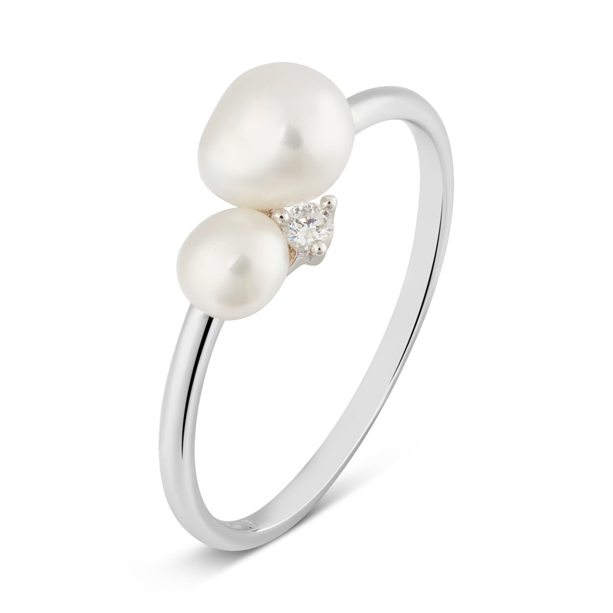 Argento Silver Freshwater Pearl Cluster Ring