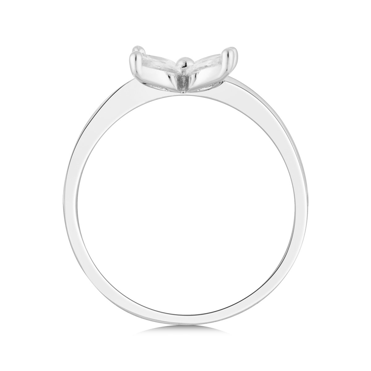 Argento Silver Marquise Flower Ring