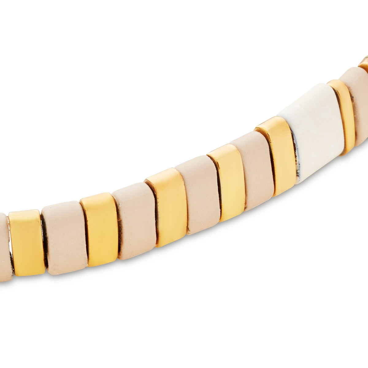 August Woods Gold Nude Beaded Bracelet