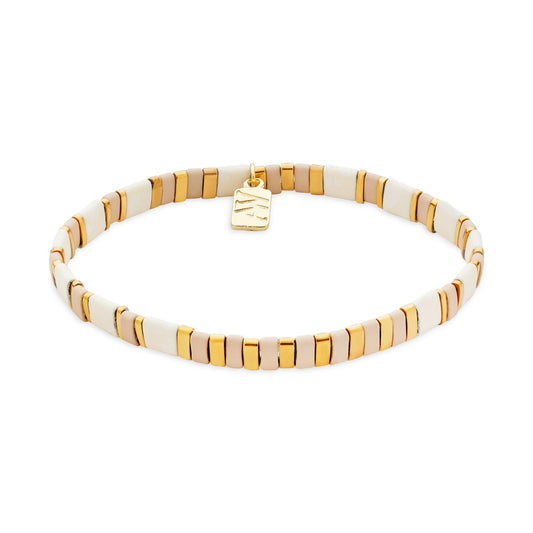 August Woods Gold Nude Beaded Bracelet