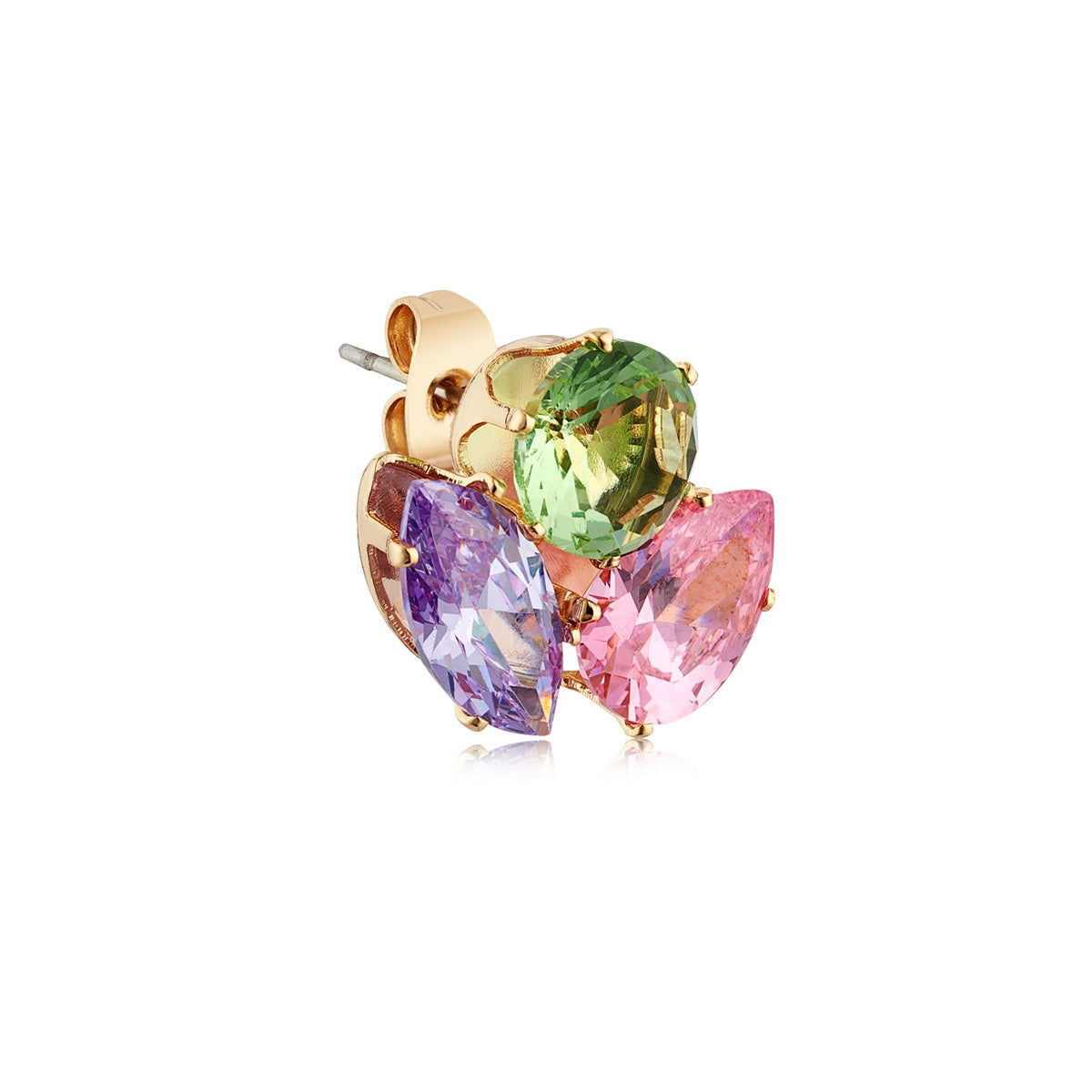 August Woods Gold  Sorbet Trio CZ Studs
