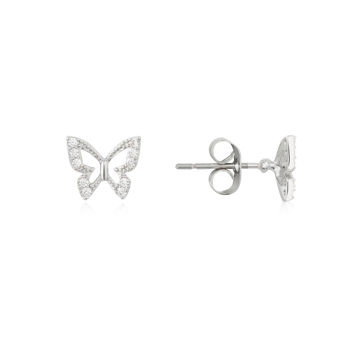 August Woods Silver CZ Butterfly 3 Stud Set
