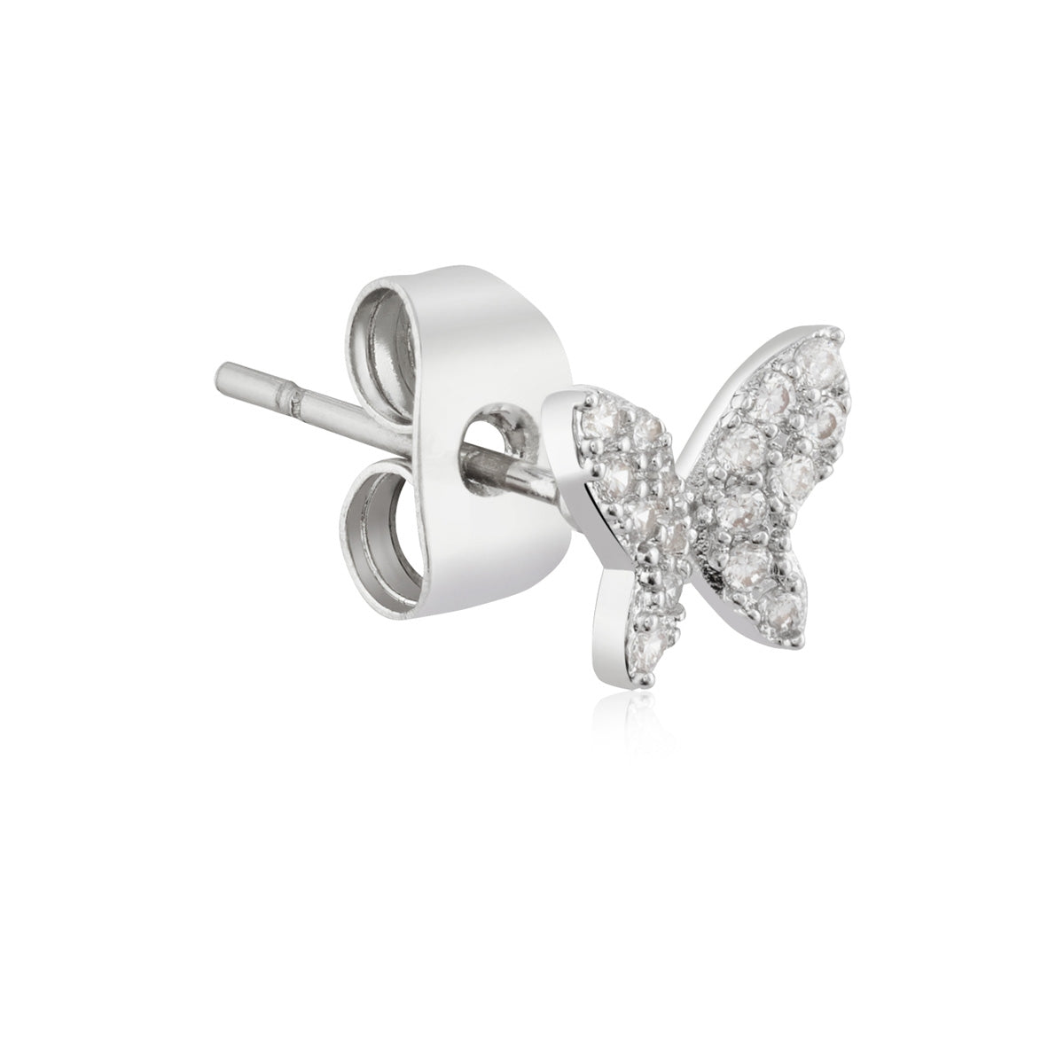 August Woods Silver CZ Butterfly 3 Stud Set