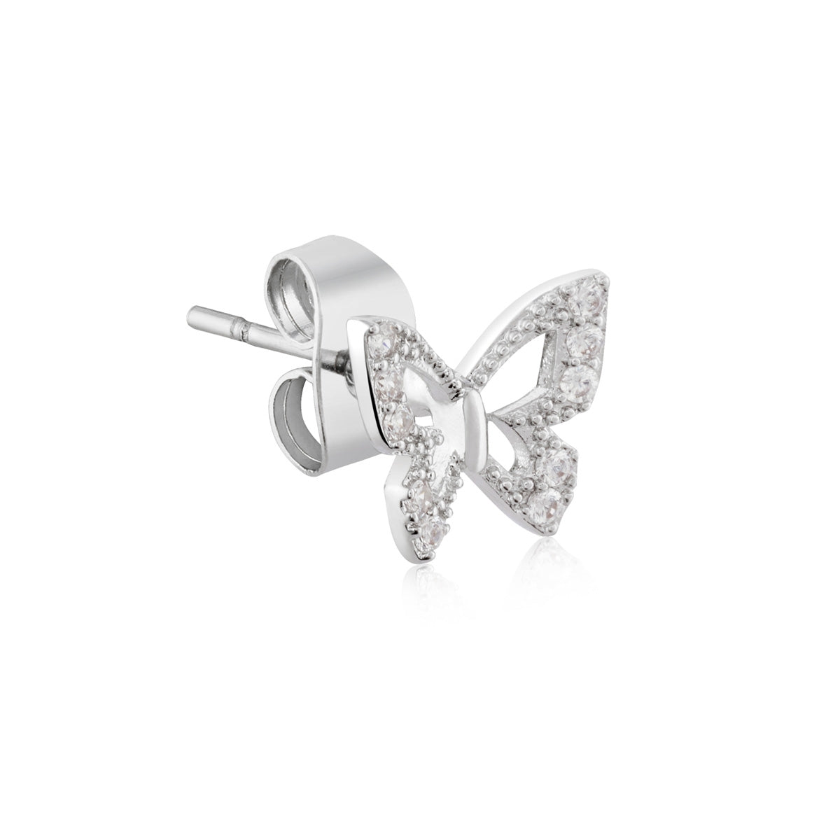 August Woods Silver CZ Butterfly 3 Stud Set