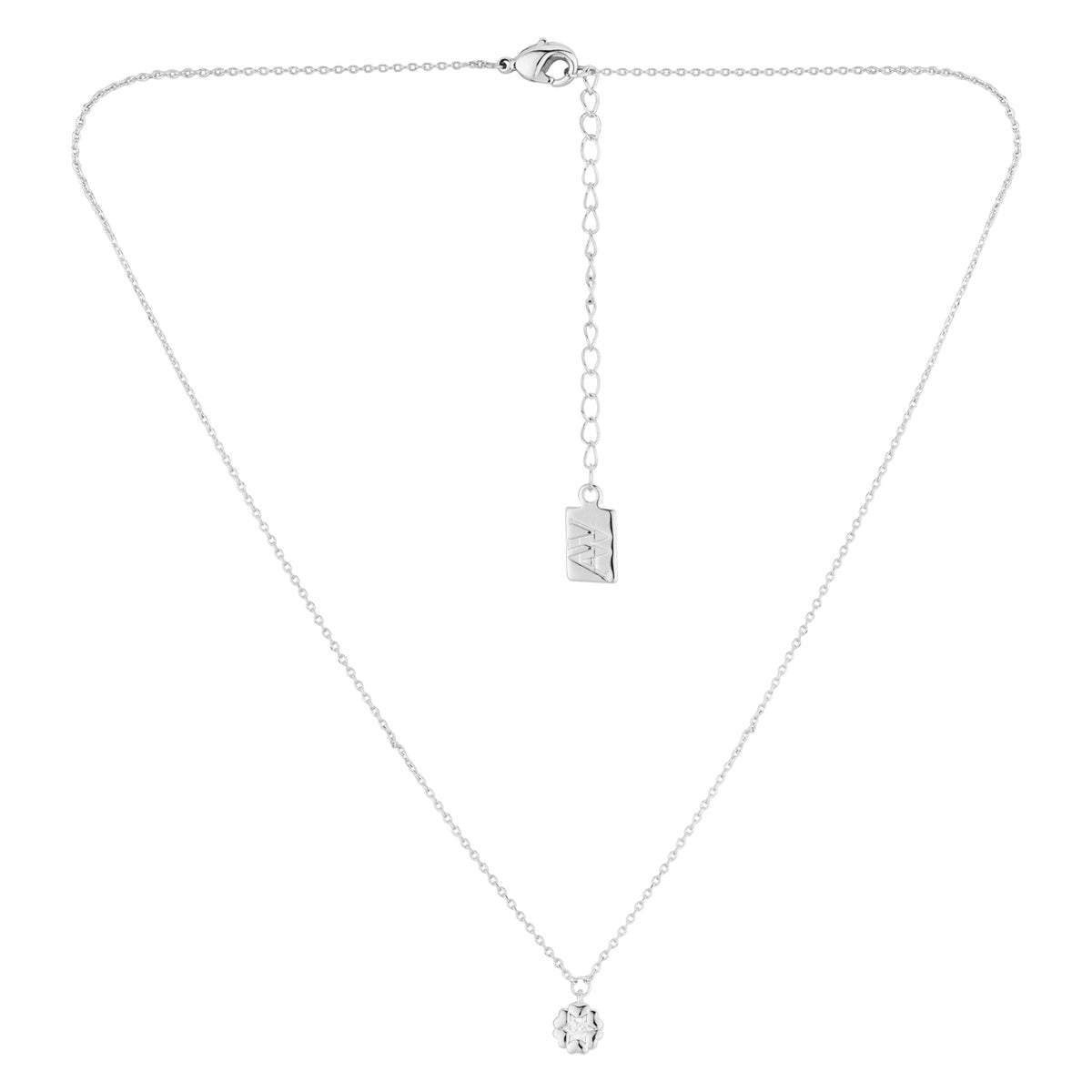 August Woods Silver Mum & Me Solitaire Kids Necklace