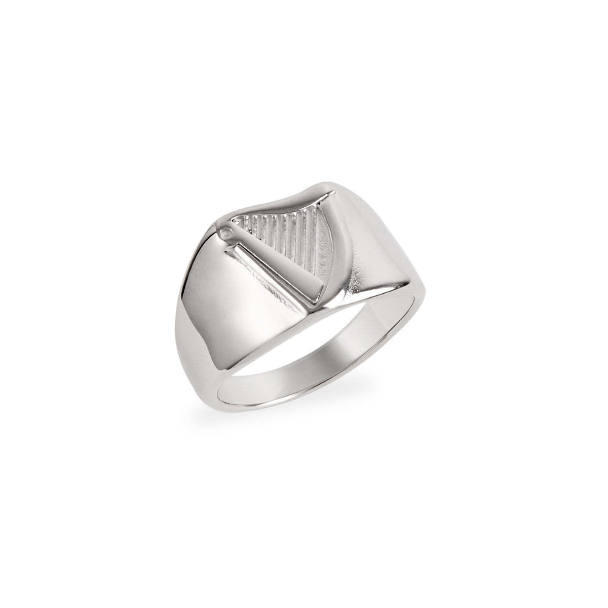 Over & Over Silver Stainless Steel Harp Ring