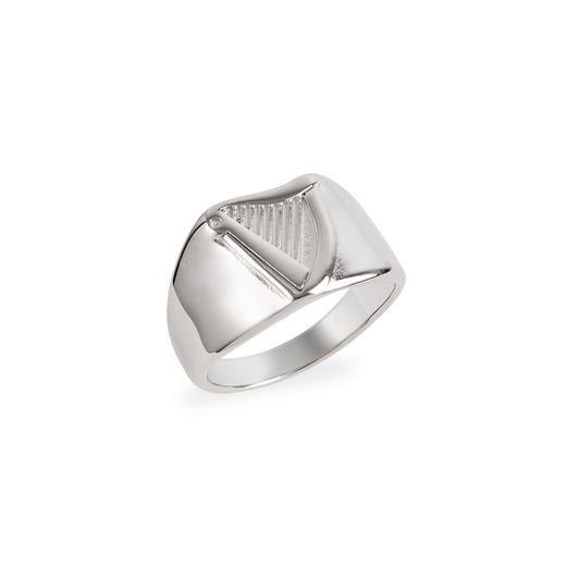 Over & Over Silver Stainless Steel Harp Ring