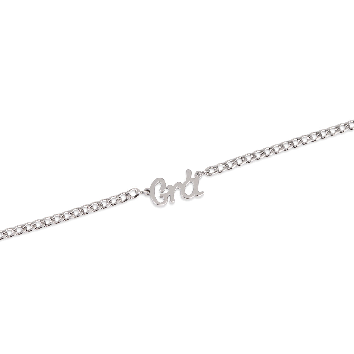 Over & Over Silver Stainless Steel Grá Chain Necklace