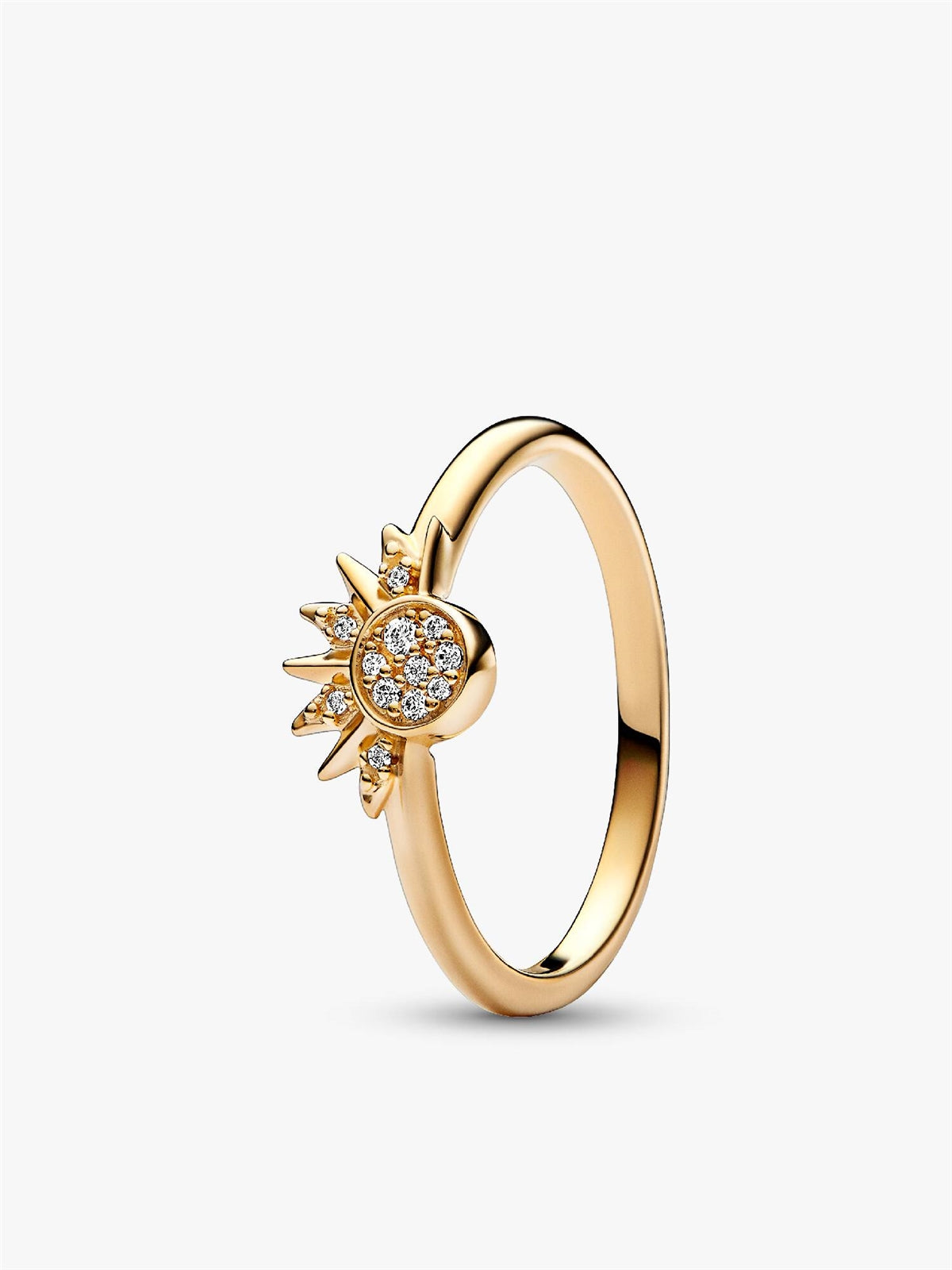 Pandora Two-Tone Sun and Moon Ring Set