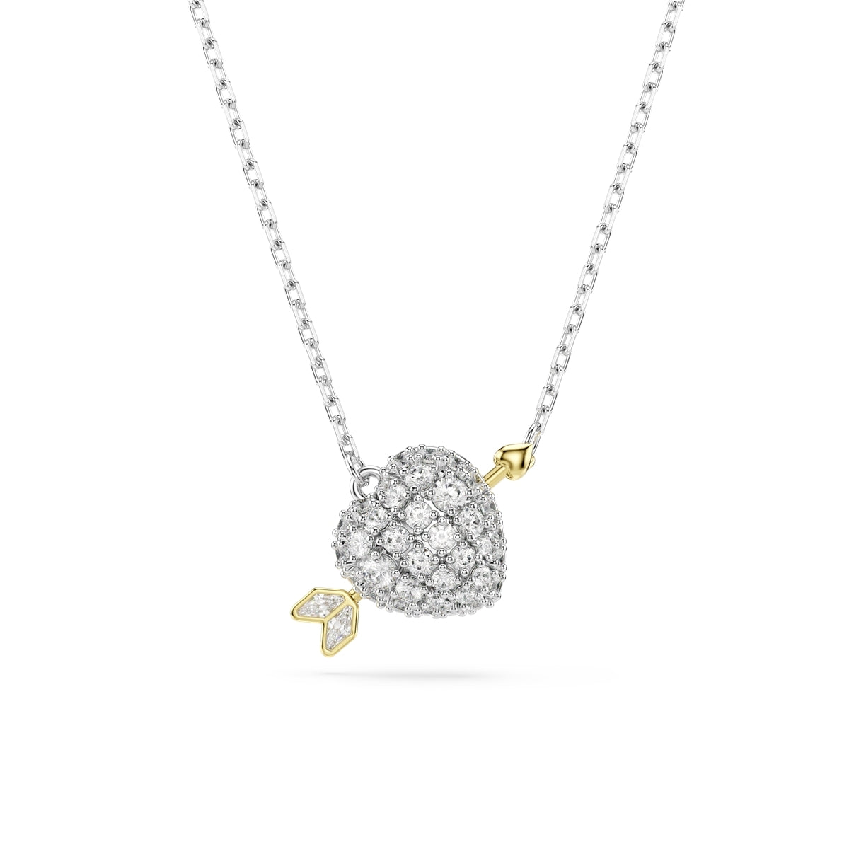 Swarovski Rhodium Plated Idyllia Arrow Pierced Heart Gift Set