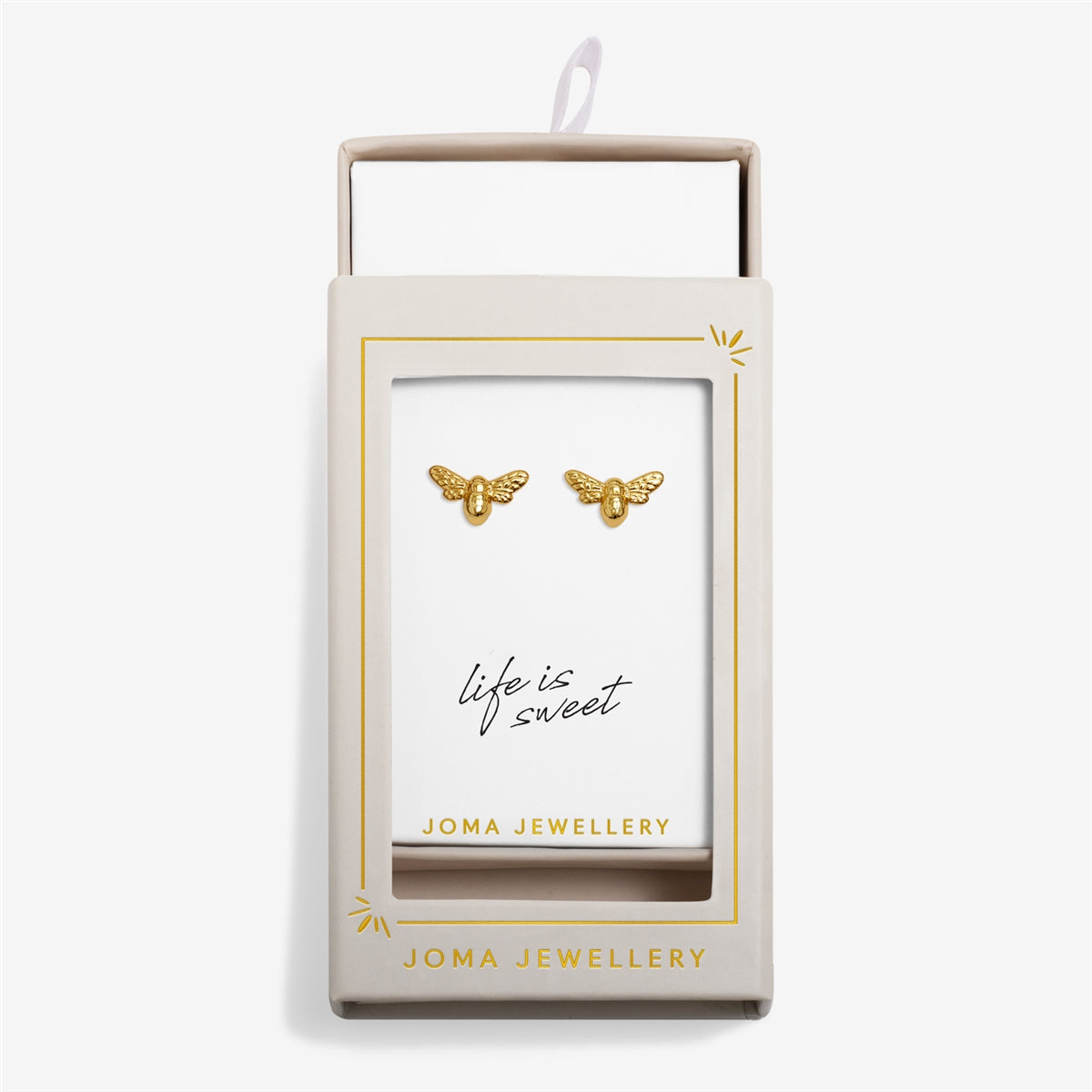 Joma Boxed Gold Bee Happy Earrings
