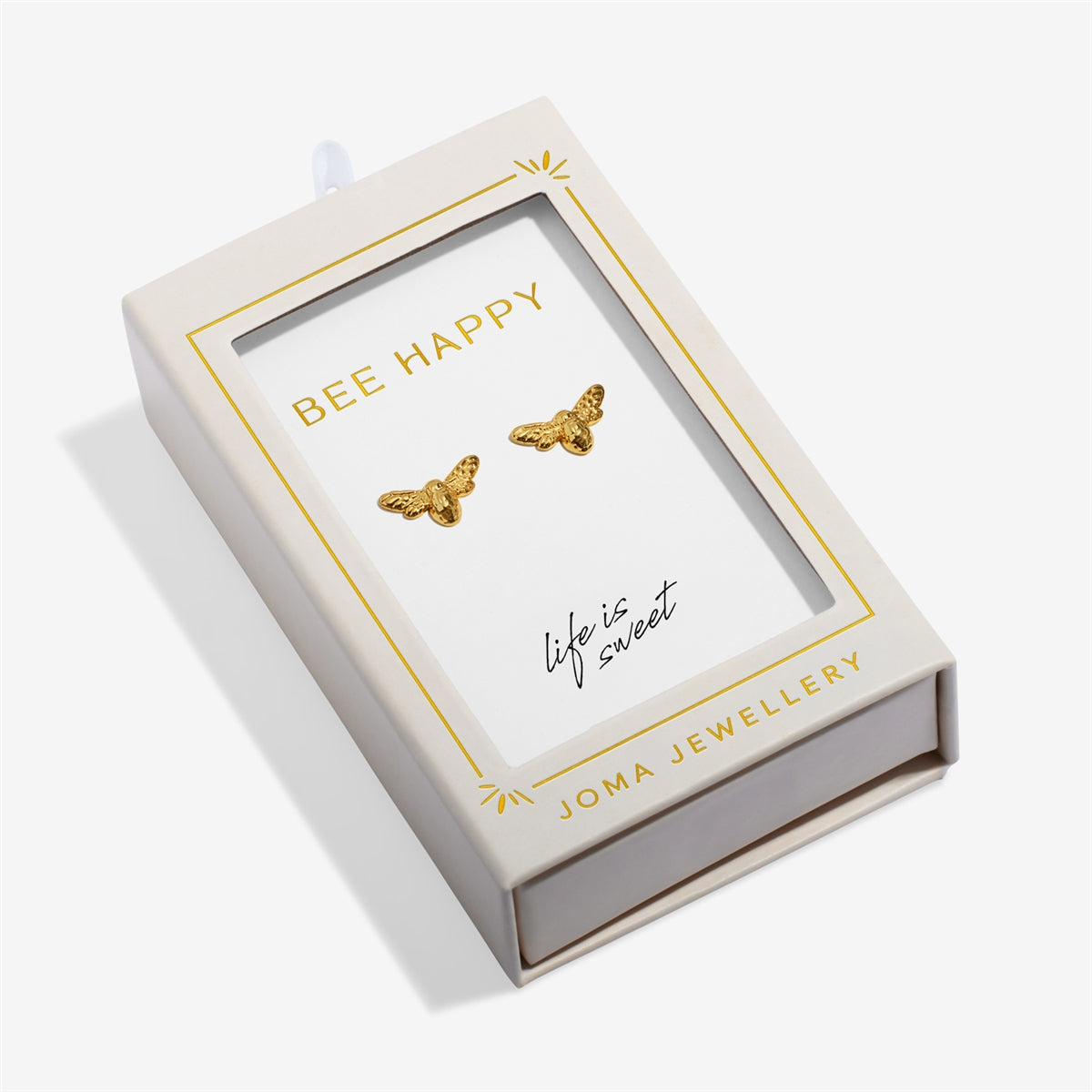 Joma Boxed Gold Bee Happy Earrings
