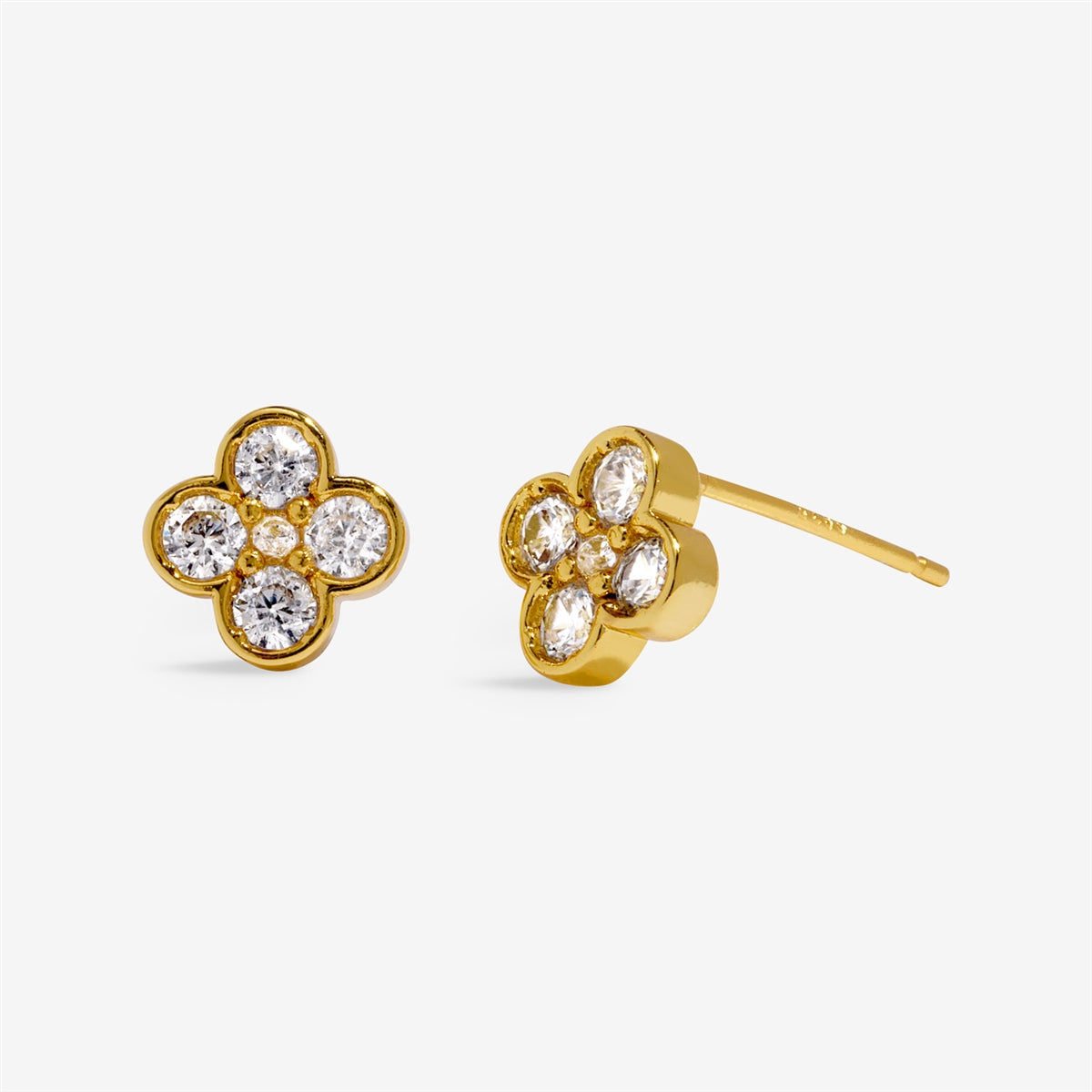 Joma Boxed Gold Luck Clover Earrings