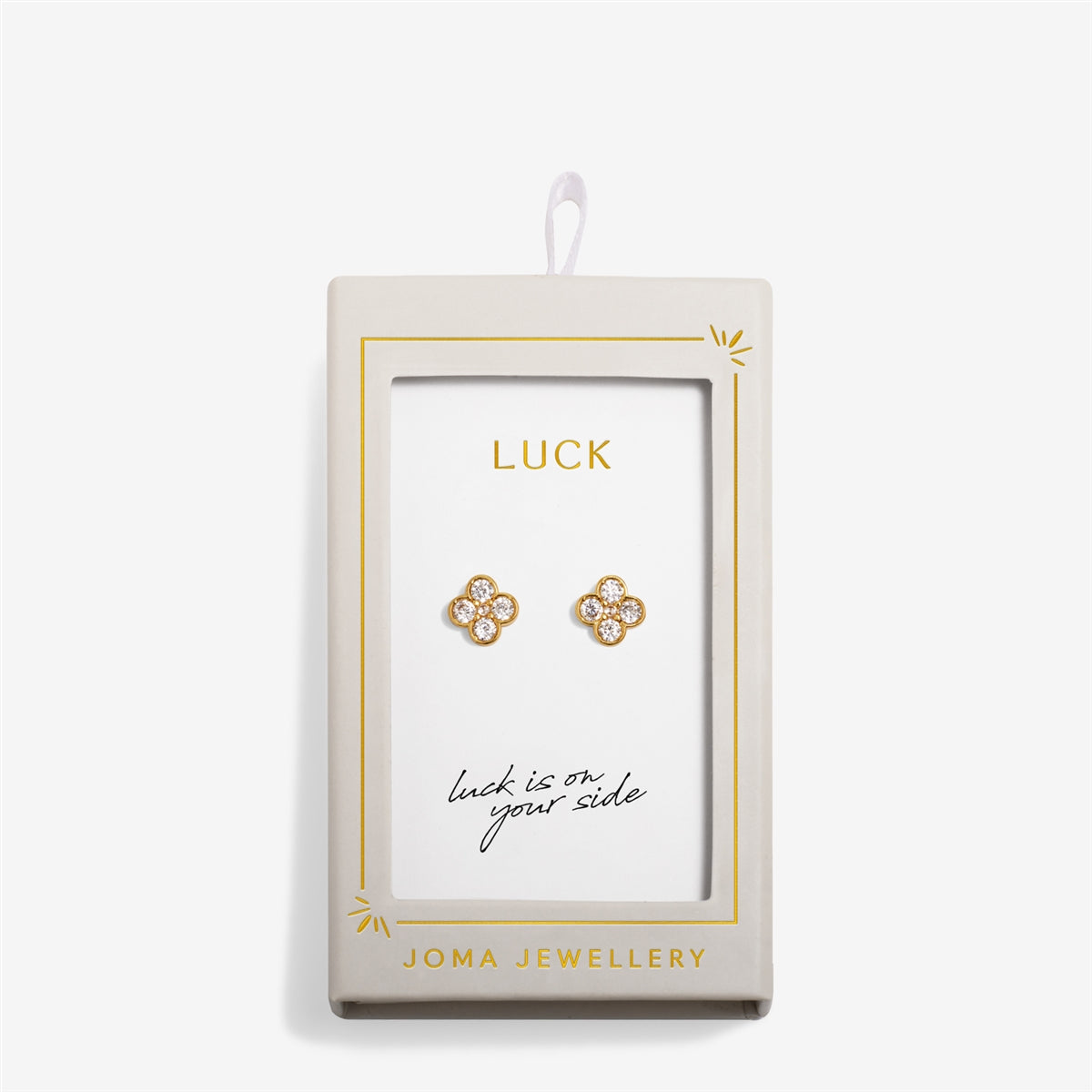 Joma Boxed Gold Luck Clover Earrings