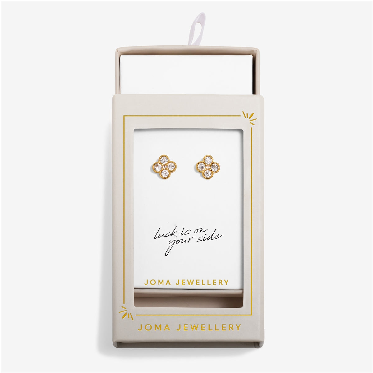 Joma Boxed Gold Luck Clover Earrings